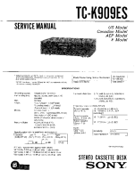 Sony TC-K909ES - Service Manual 